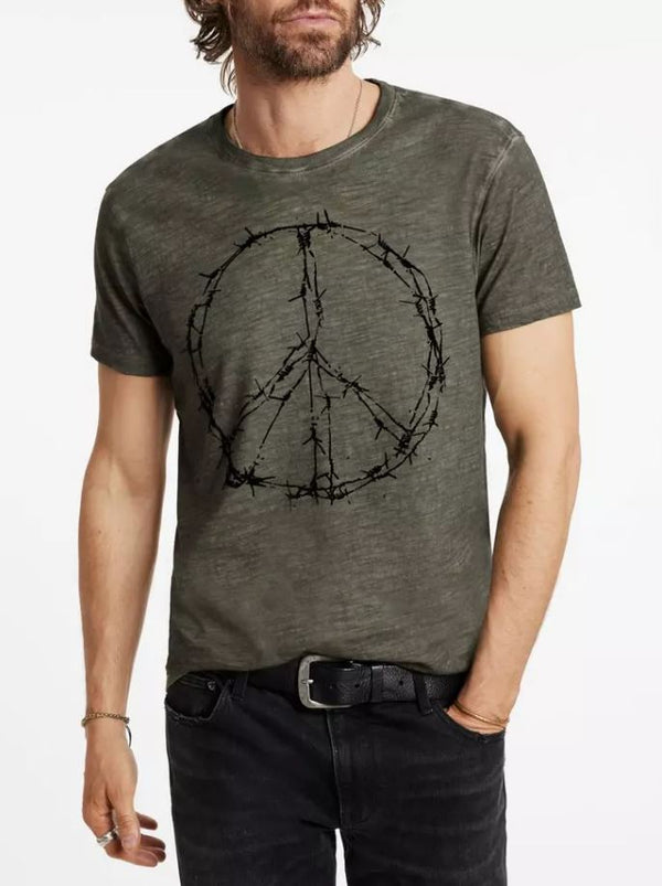 John Varvatos Barbwire Peace T'shirt
