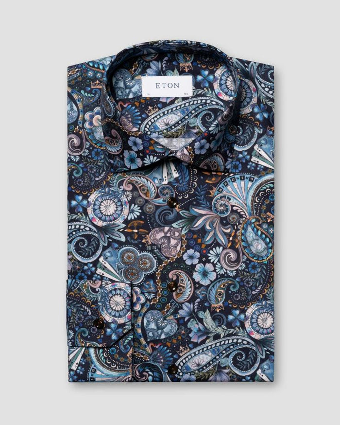 Eton Contemporary Motif Twill Shirt / Crossings Newmarket