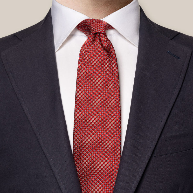 Eton Micro Geometric Silk Tie