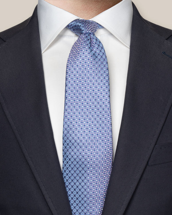 Eton Geometric Woven Silk Tie
