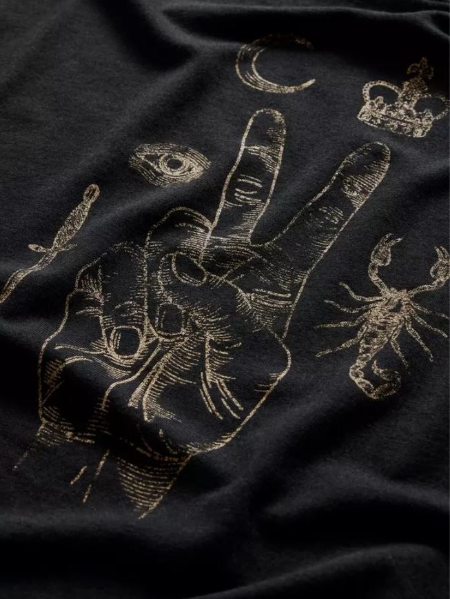 John Varvatos Crew T-Shirt Peace Elements