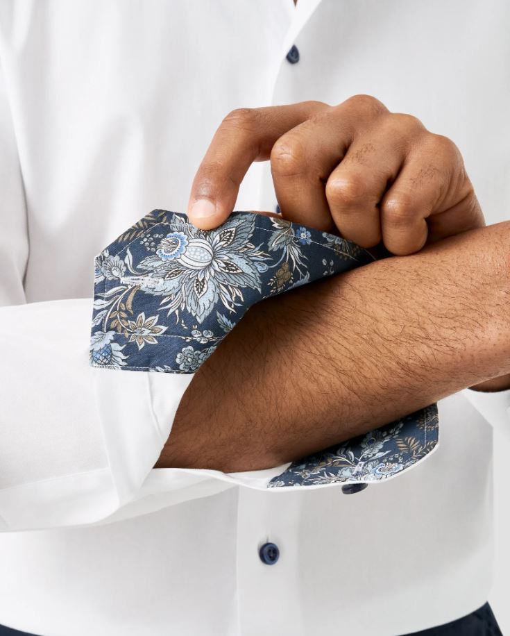 Eton Contemporary Floral Effect Shirt