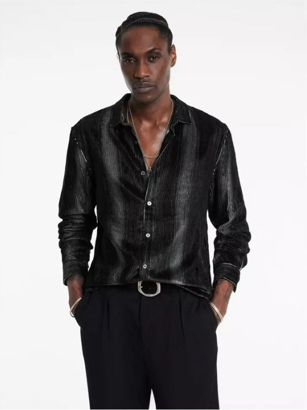 John Varvatos STRAIGHT BOTTOM HEM SHIRT