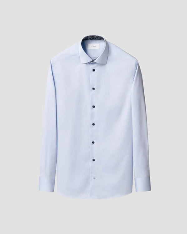 Eton Slim Floral Effect Signature Twill Shirt