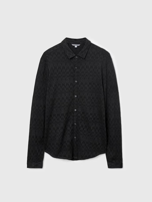 John Varvatos Herrigbone Jacquard Button Down