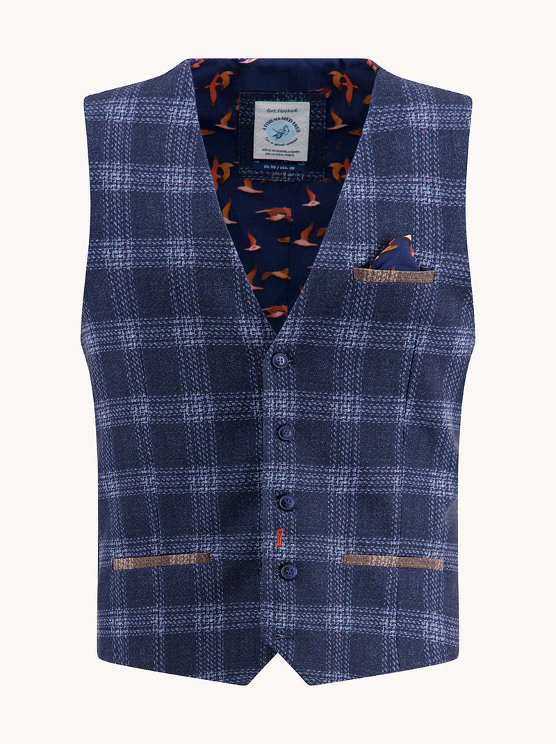 Fish Named Fred Windowpane Waistcoat