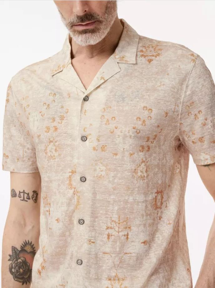John Varvatos Persian Rug Print Shirt