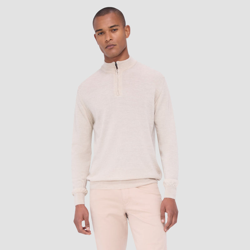 Bugatchi 1/4 Zip Mock Neck Sweater