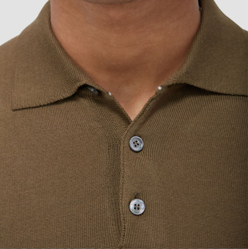 Bugatchi LS 3 Button Polo Sweater