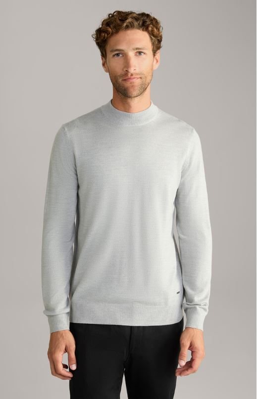 Joop Davide Mock Neck Merino Wool Sweater