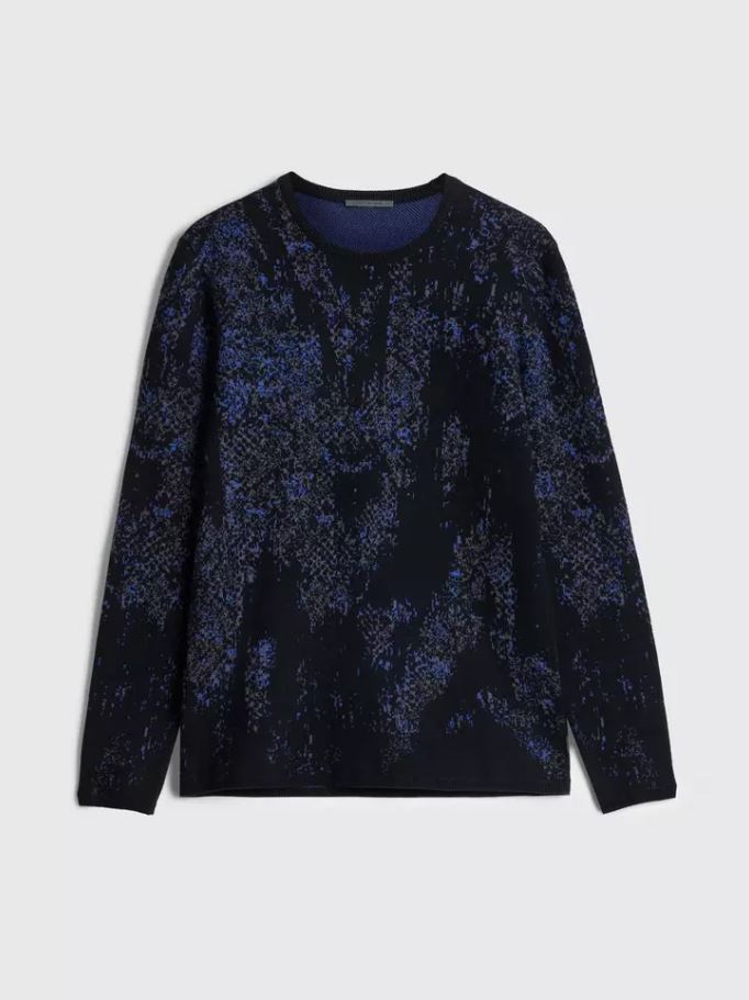 John Varvatos Python Jacquard Sweater