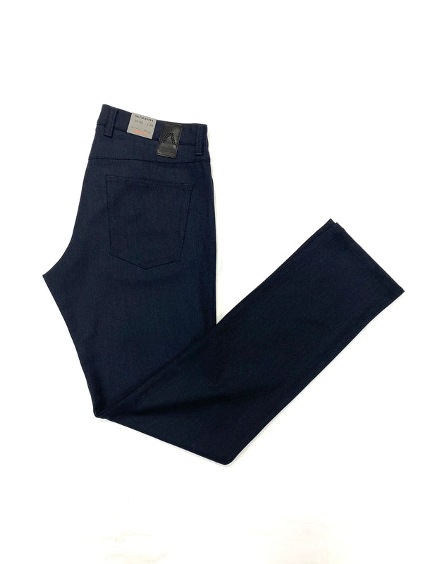 Alberto Pipe Navy Peacock Ceramica Pant