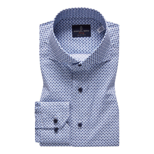 EMANUEL BERG STRETCH POPLIN SPORT LUX SHIRT
