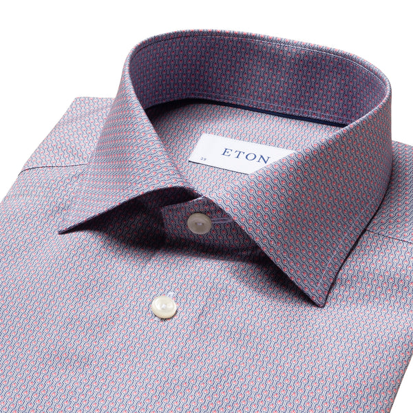 Eton Red Print Poplin (Contemporary)