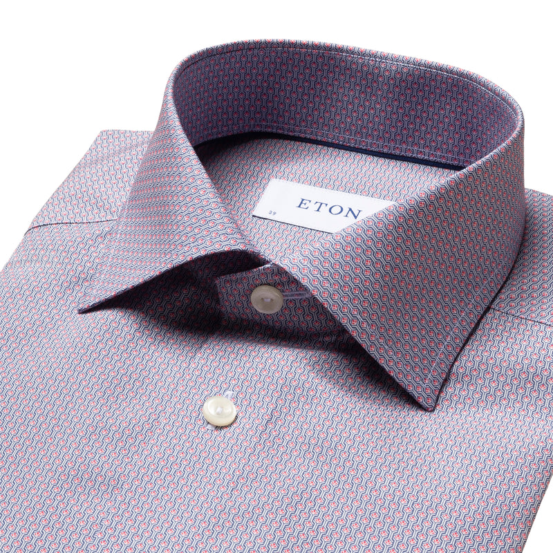 Eton Red Print Poplin (Contemporary)
