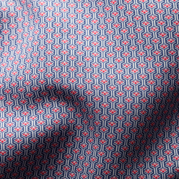 Eton Red Print Poplin (Contemporary)