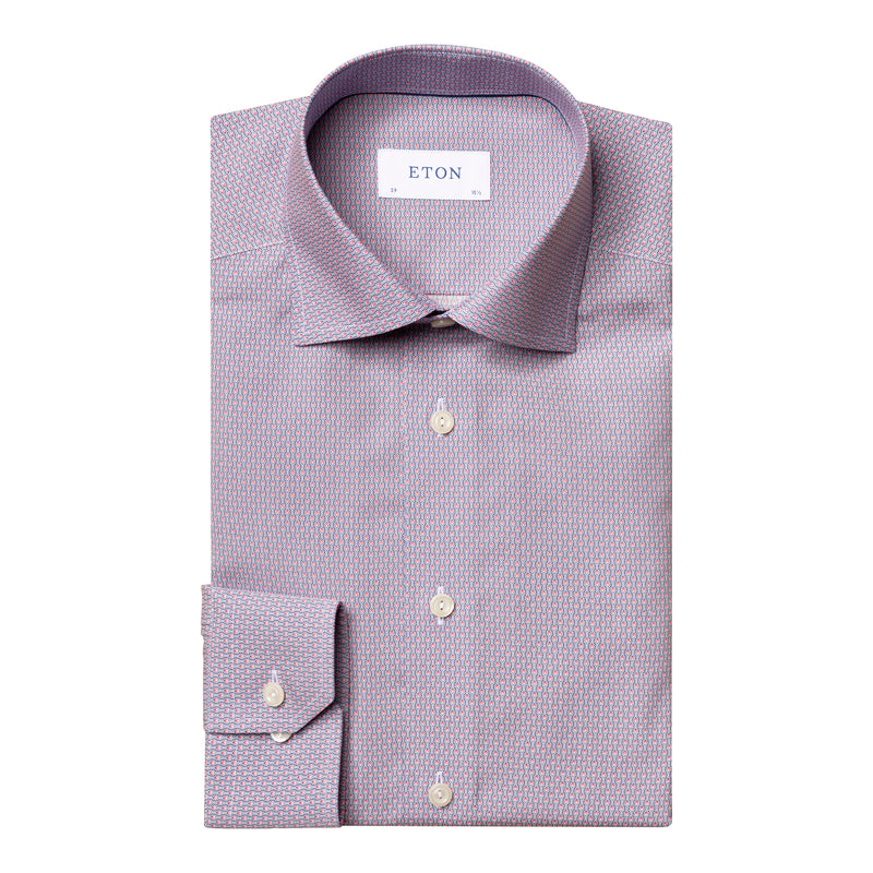 Eton Red Print Poplin (Contemporary)
