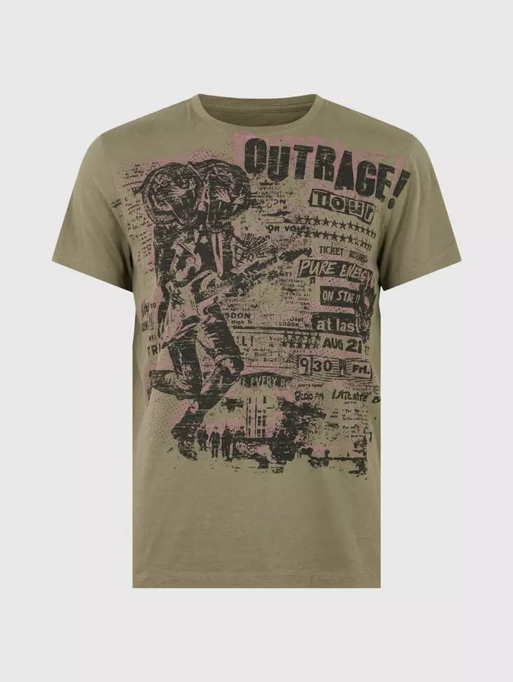 John Varvatos Crew Tigerface TShirt
