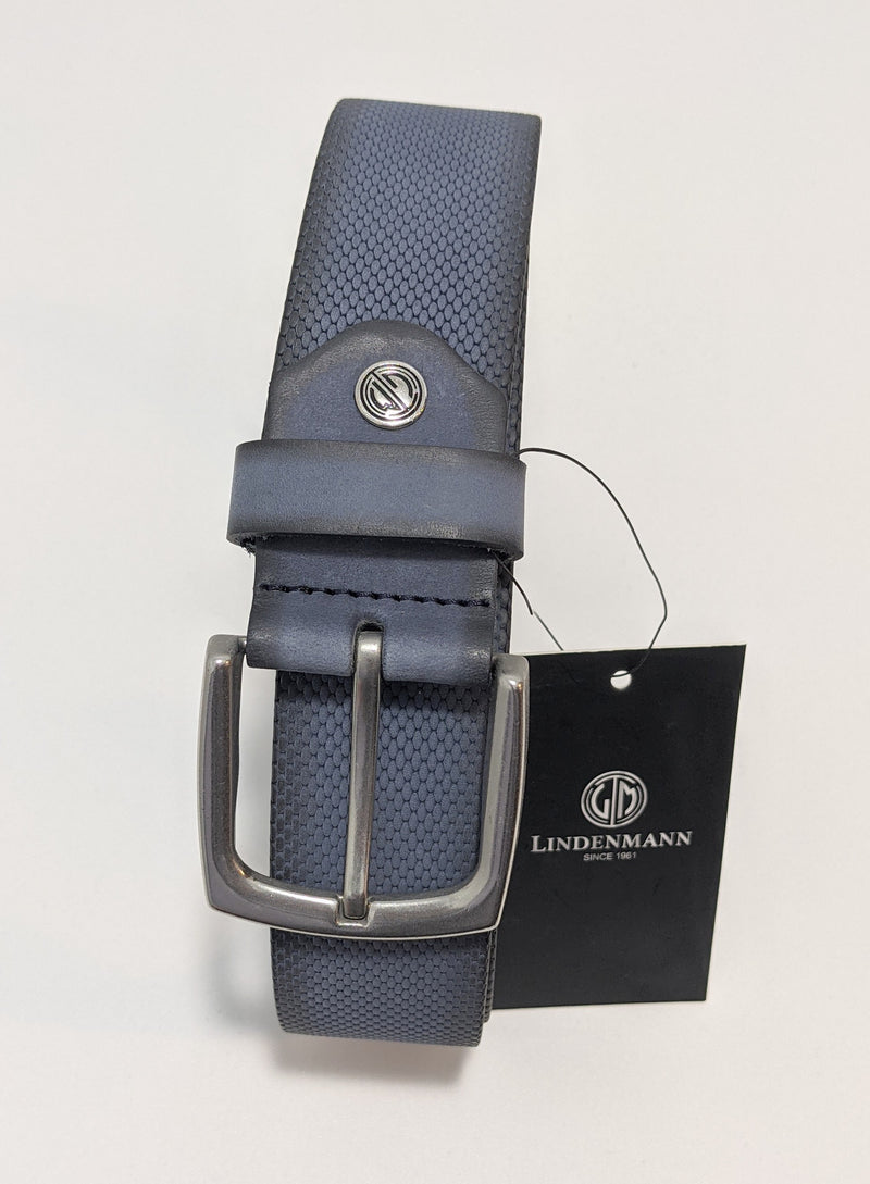 LINDENMANN Full Grain Leather Belt Navy