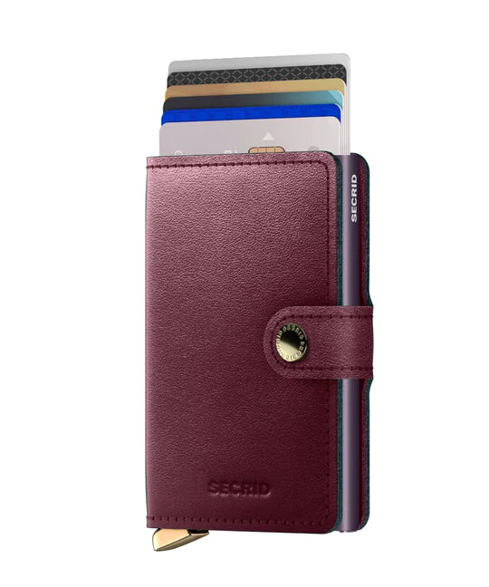 Secrid Leather Miniwallet Dusk Bordeaux