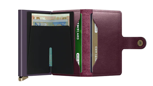 Secrid Leather Miniwallet Dusk Bordeaux